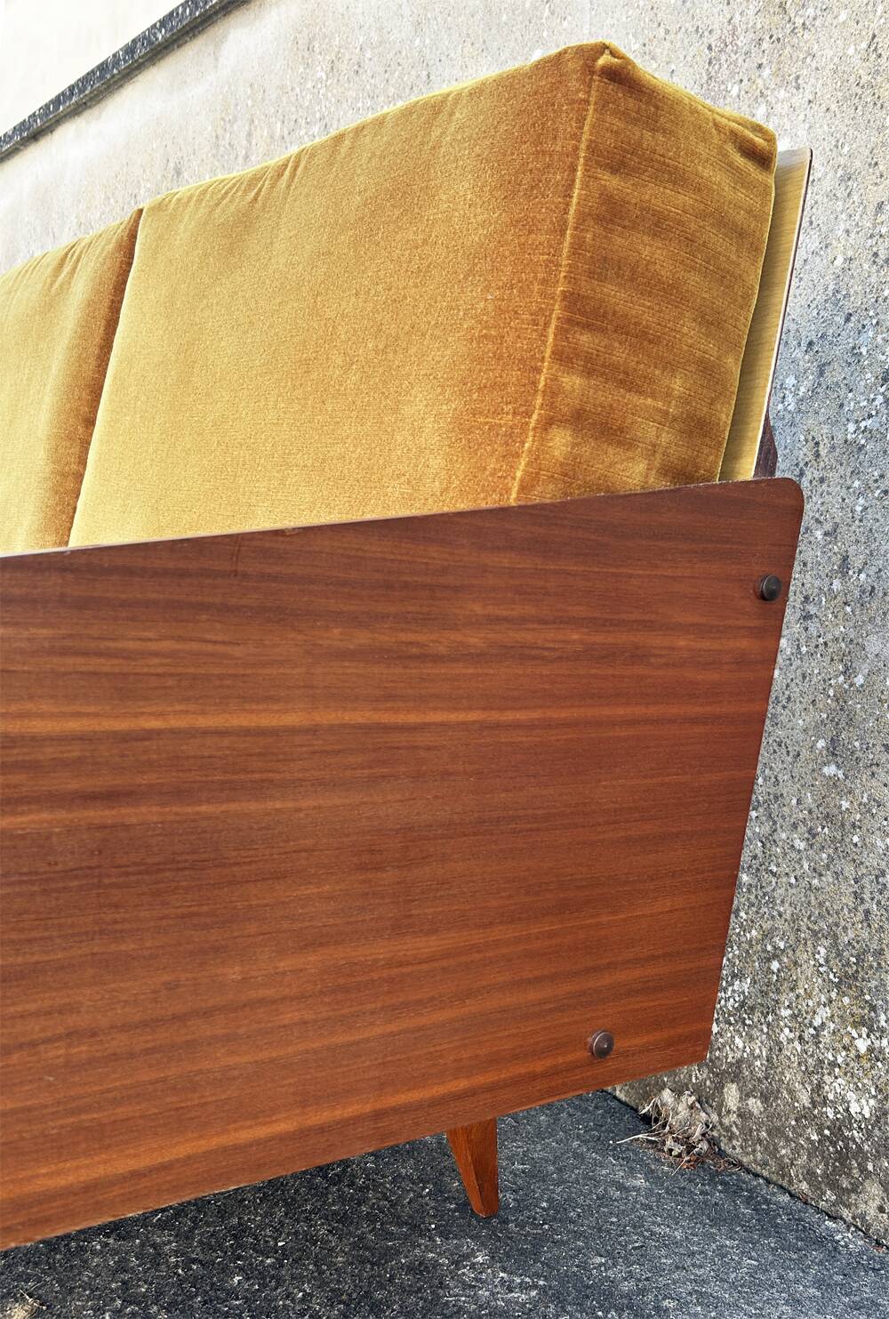 Daybed or two-seater sofa, shelf designed by Maison Sergalot, Paris, 1957