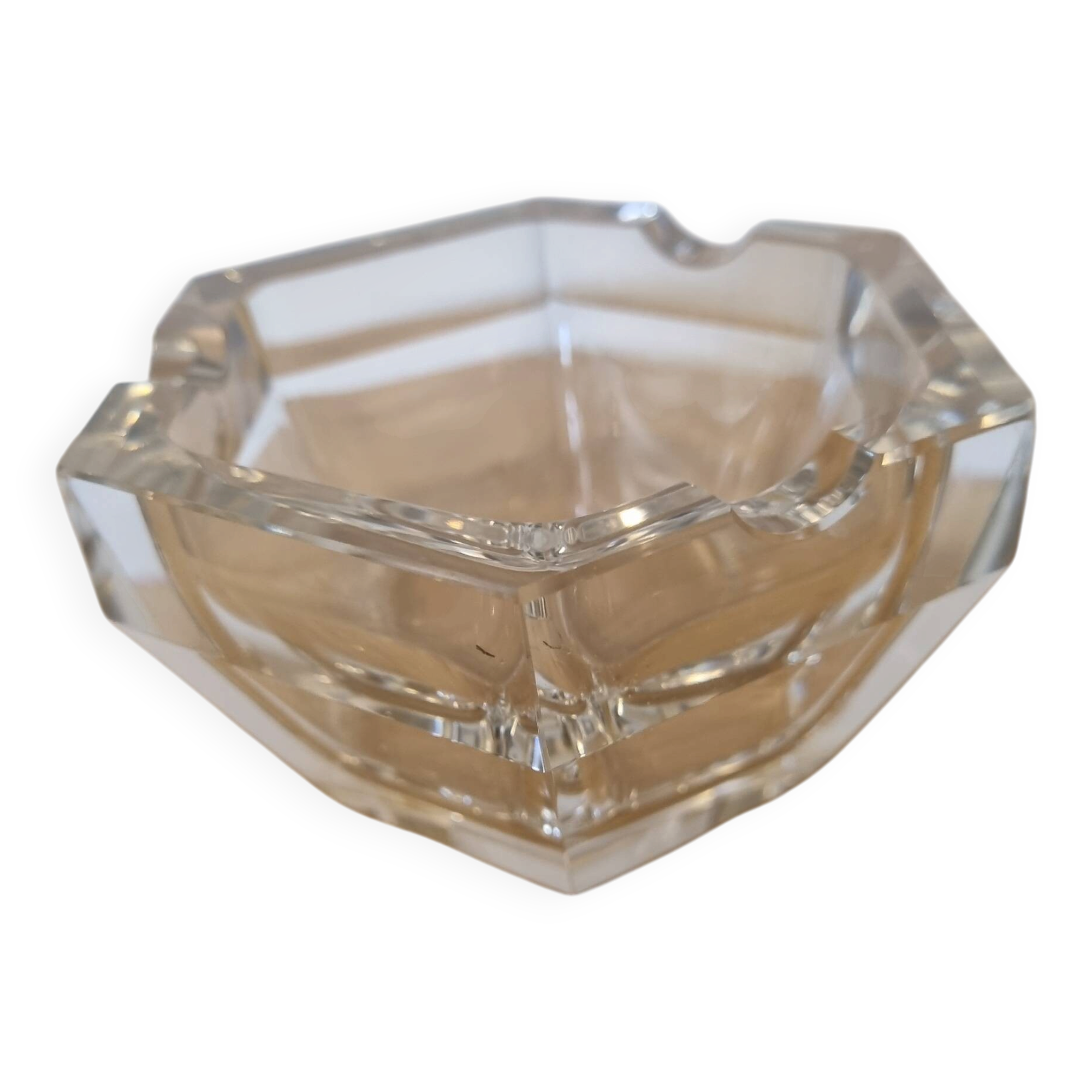 Bohemian crystal ashtray from 1970