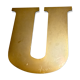 Vintage brass sign letter