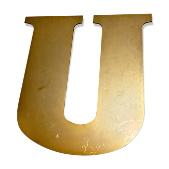 Vintage brass sign letter