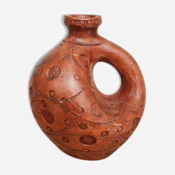Vase , terracotta soliflore made in greece - vintage