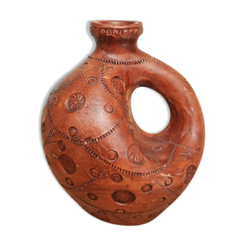 Vase , terracotta soliflore made in greece - vintage