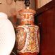 Italian porcelain table lamp in the Chinoiserie style