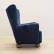 Fauteuil en tissu bleu marine, Danemark