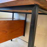 Vintage teak and metal desk