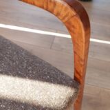 Vintage armchair chocolate granola mid-century modern design 1960