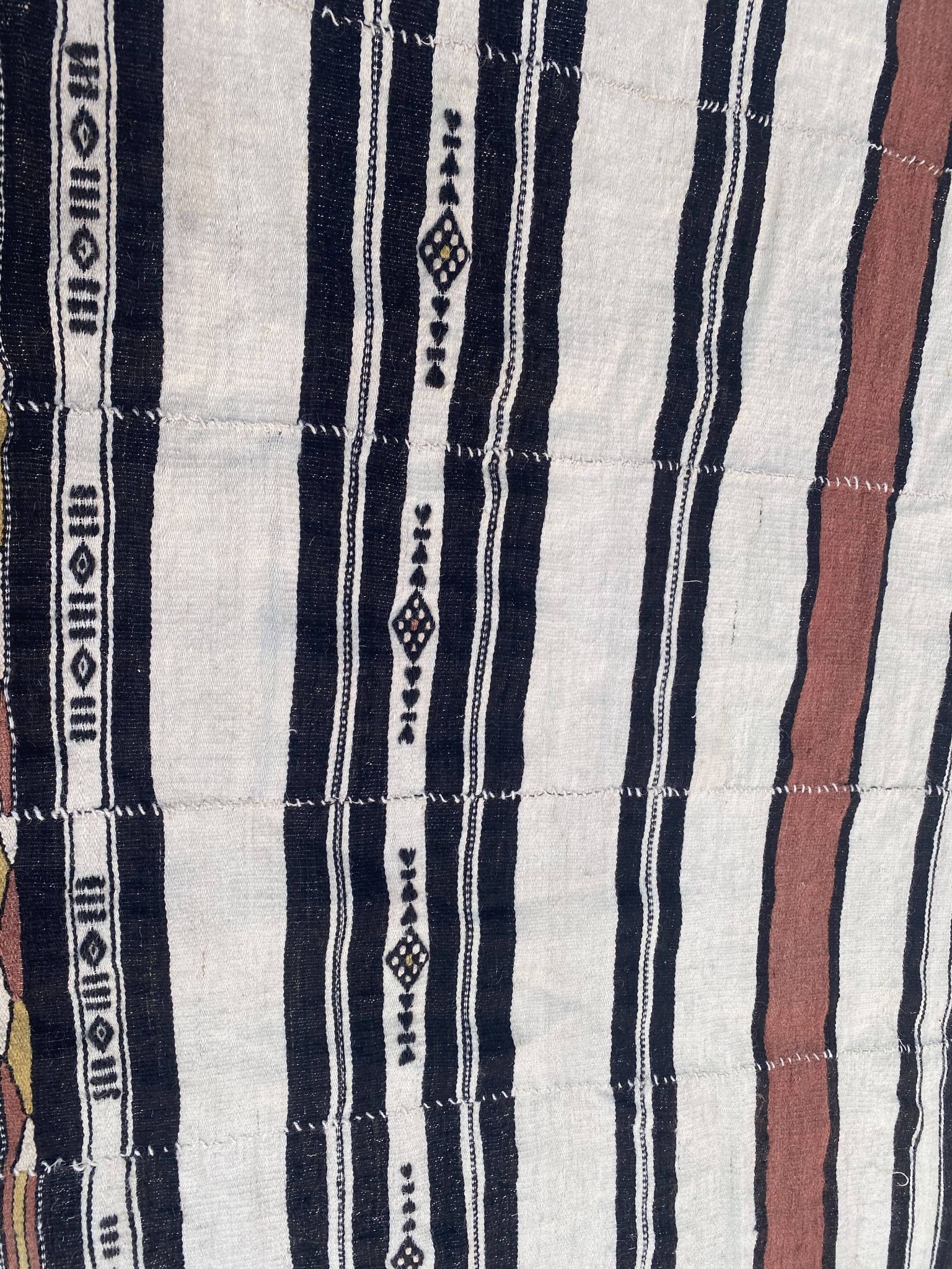 Tapis kilim tissage ancien de mali fait main 134x254 cm