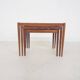 Mid-century wooden nesting tables, The Netherlands 1950's