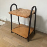 Wood and iron side table
