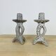 Pair of ceramic candlesticks by Marius Bessone in Vallauris
