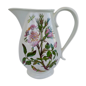 Pot pitcher earthenware Portmairion made in England décor Botanic Garden