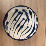 Desert plate in sandstone blue pattern