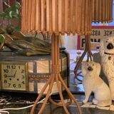 Rattan tripod lamp 1950 H47