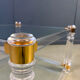 Lucite and brass coffee table, 1970s
