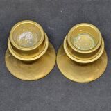 2 brass tealight candle holders