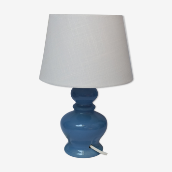 Vintage blue ceramic lamp