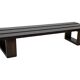 Minimalist vintage sofa design in wengé wood solid slatted bench