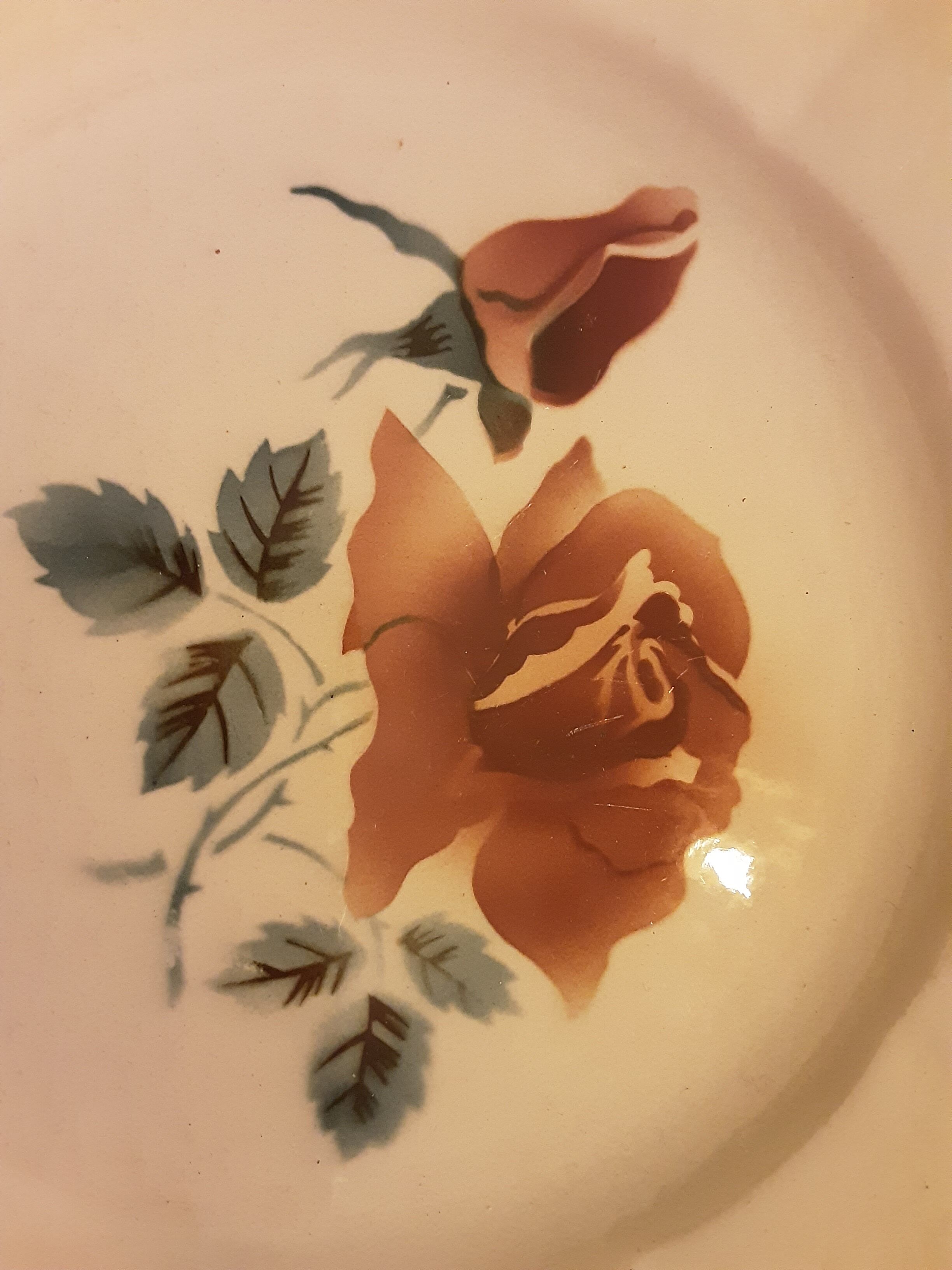 Set of 6 old dessert plates Digoin sarreguemines