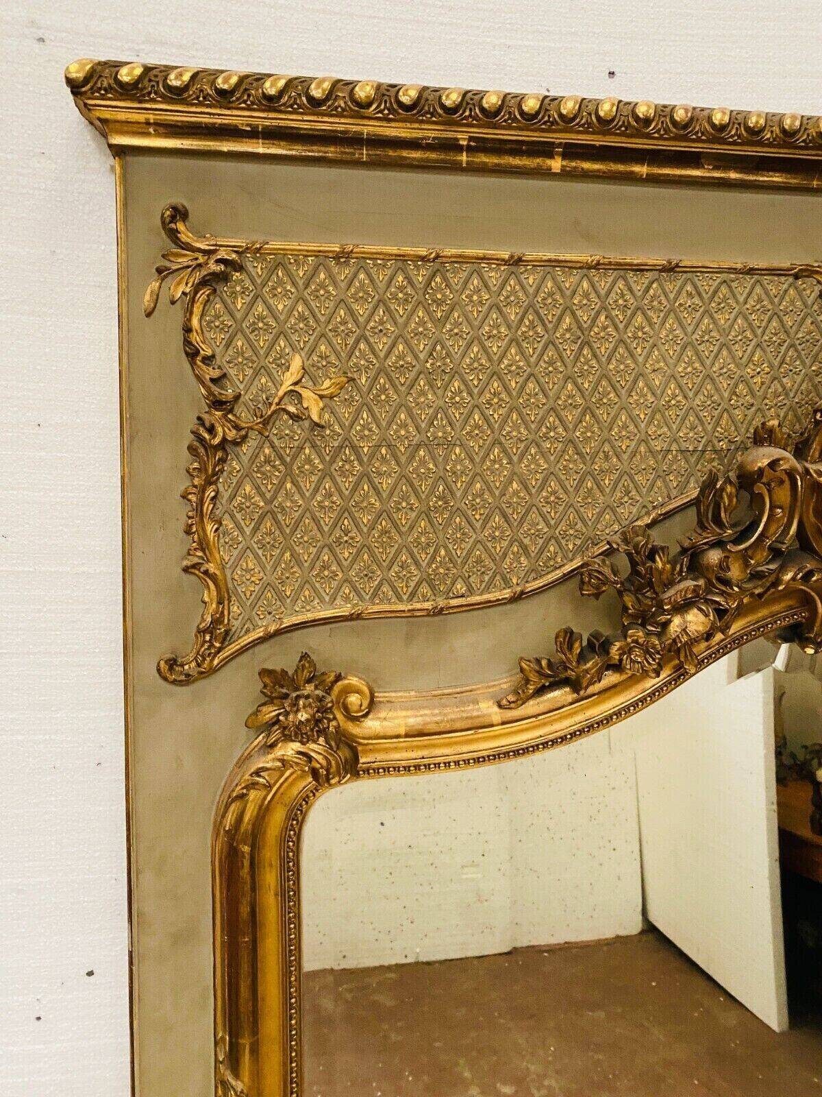 Louis XV style mirror in wood and gilded stucco 20th century