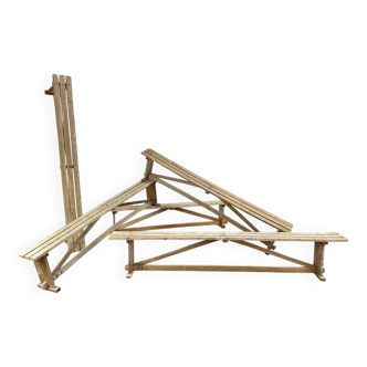 Slatted benches 1930 in beech