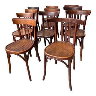 Classic wooden bistro chairs