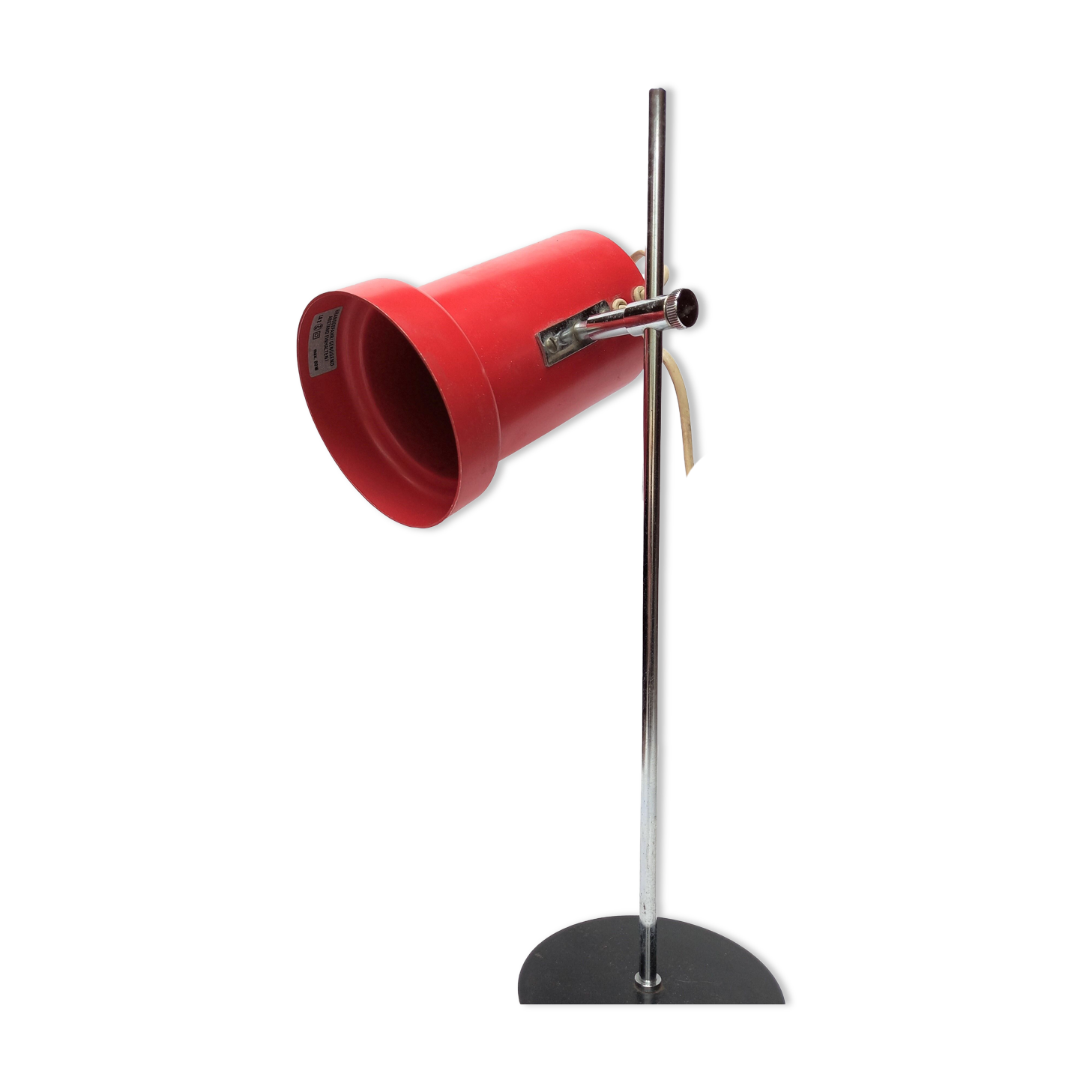 Vintage adjustable desk lamp red