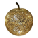 Lampe pomme en verre doré pailleté – vintage
