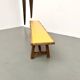 Brutalist bench, yellow "pop" seat