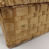 Rectangular wicker case 2 handles