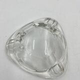 Triangular glass ashtray