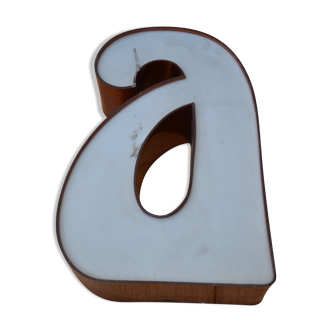 Teaches letter "a" in plexiglass