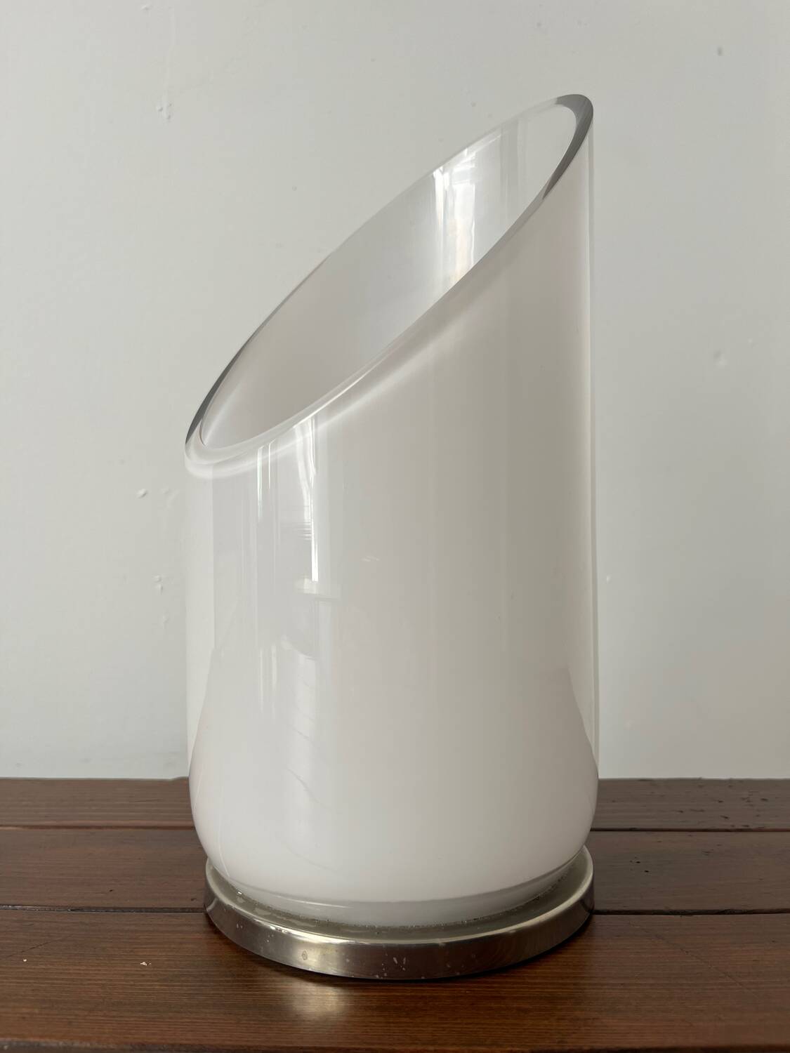 Leucos desk lamp in Murano glass, Italy, 1970.