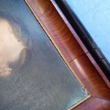 Portrait à l'huile sur toile, XIXème signé et daté