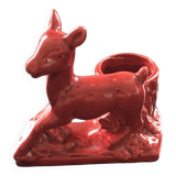 Red doe candle holder