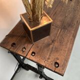 Old workbench with cast iron base, 1950s