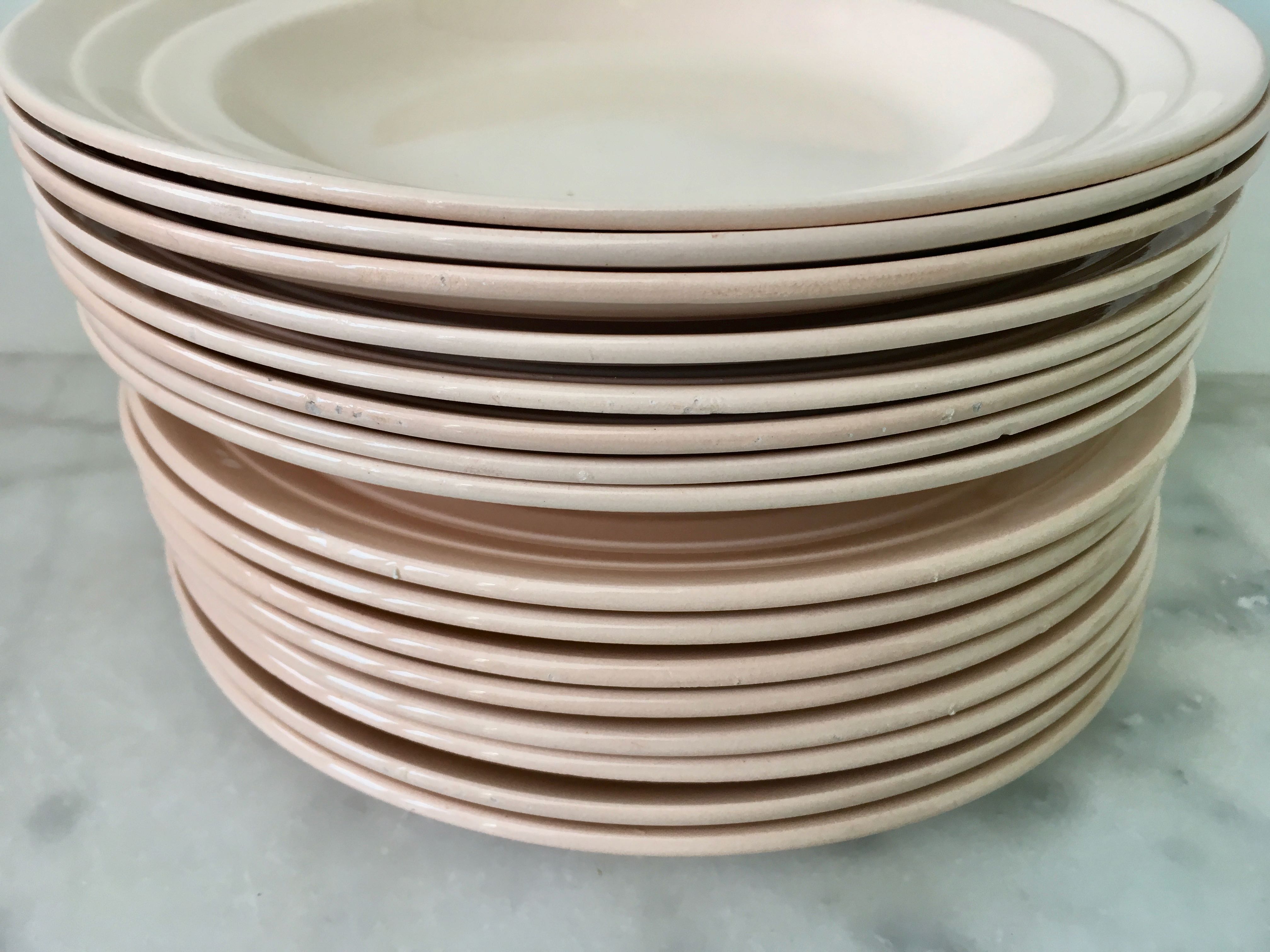 Set 16 earthenware plates from St Amand