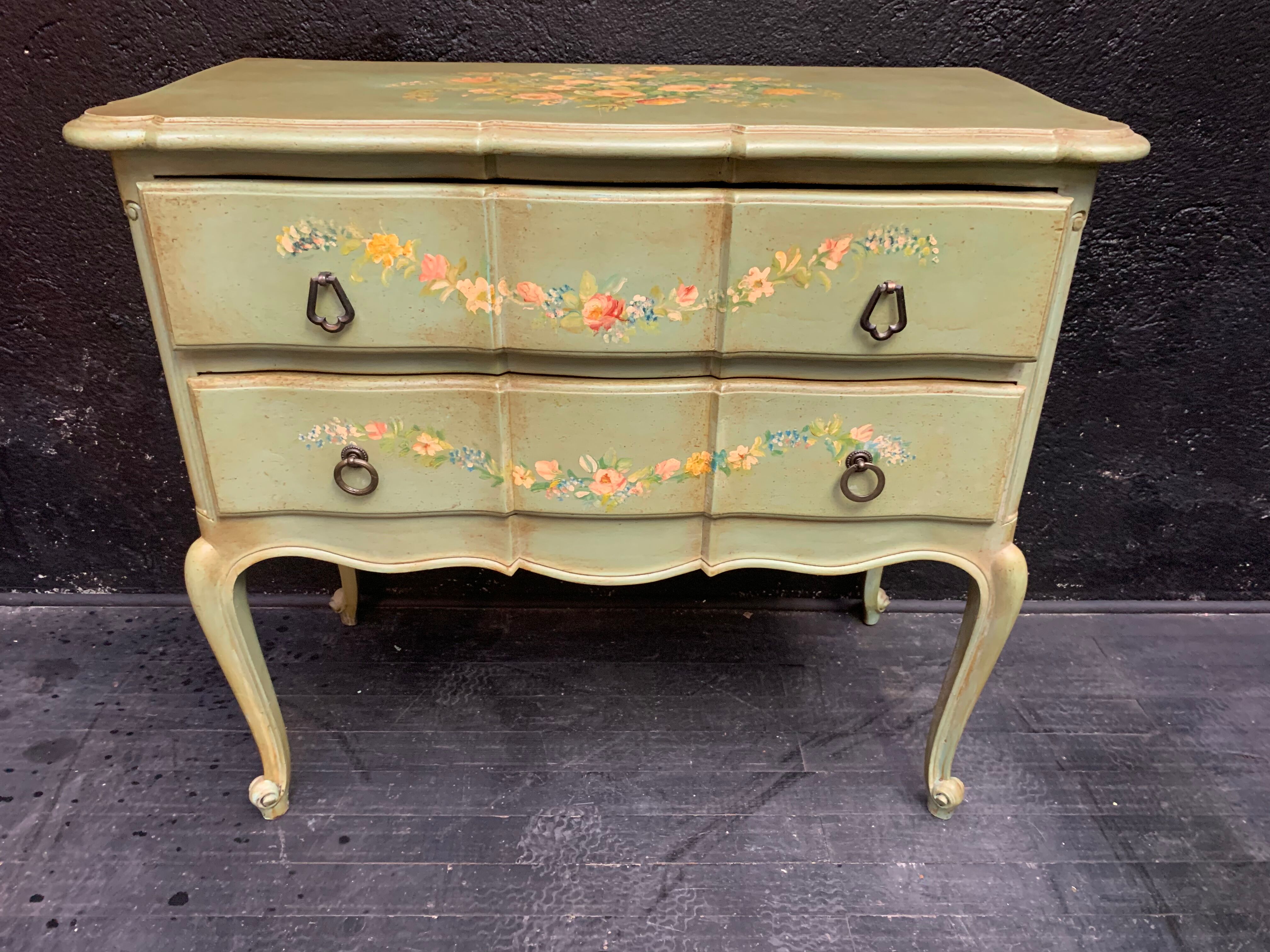 Dresser called "jumping" painted wood
