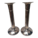 Pair of silver-plated candlesticks