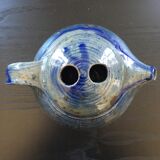 Blue stoneware teapot