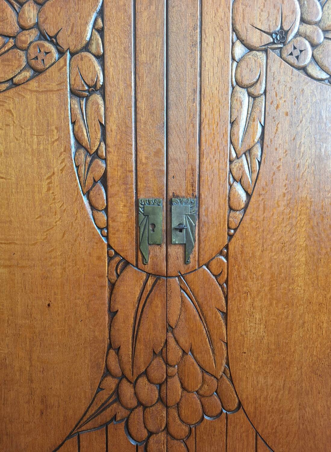 Art Deco sideboard with marble tops, antique dresser, display cabinet
