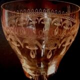 Verre à porto ou apéritif en cristal gravé XIXème