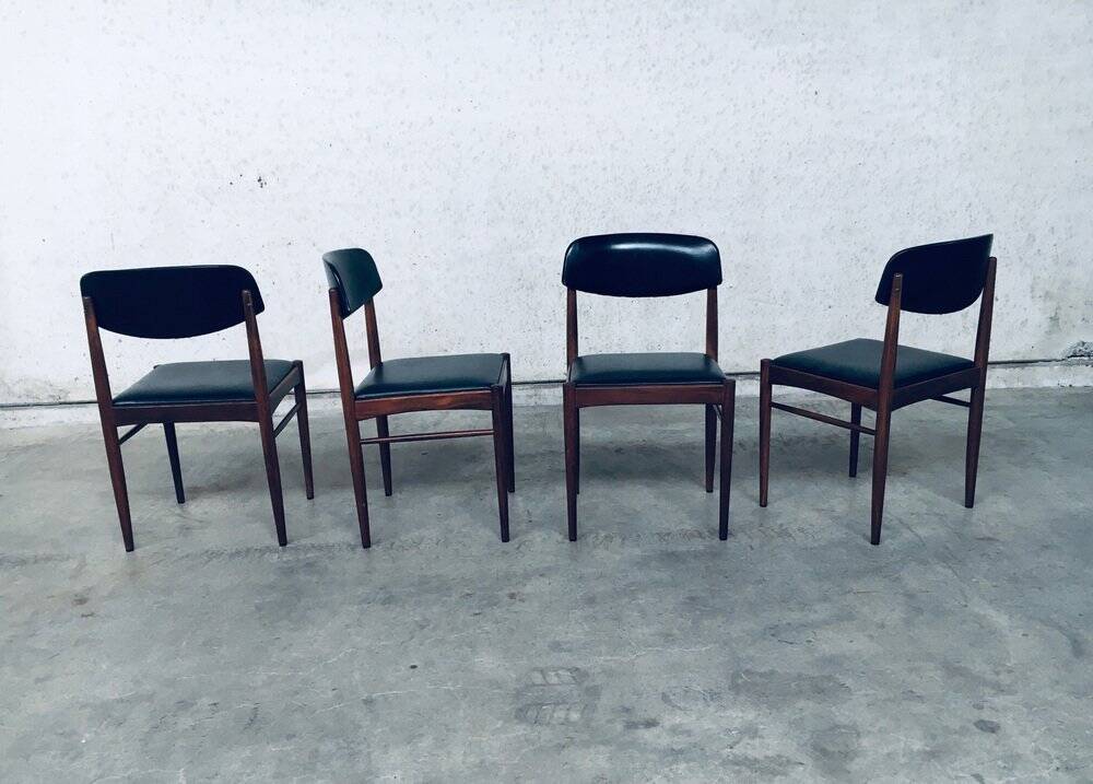 Mid-Century Dutch Design Dining Chairs, 1960s, Set of 4