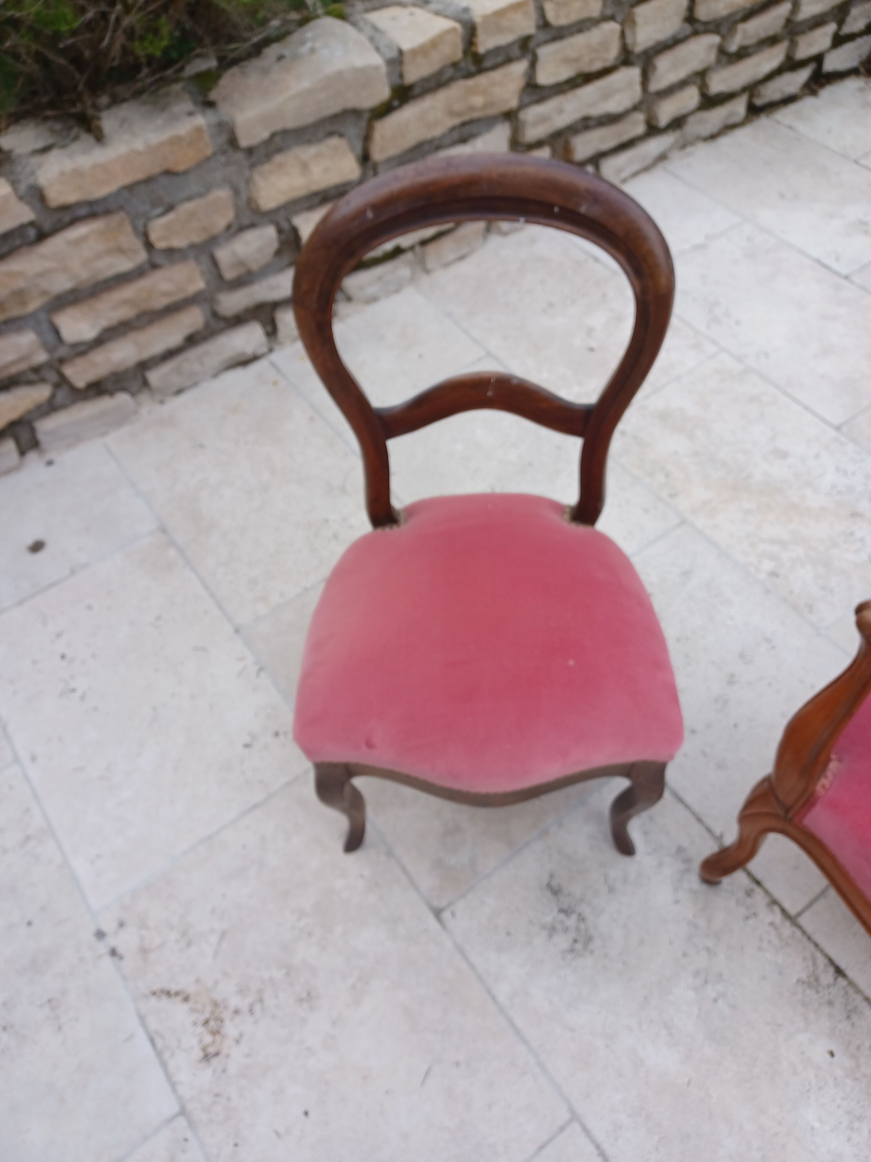 Armchair and chair Louis Philippe