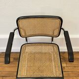 Armchair by Marcel BREUER model Cesca B64 black color