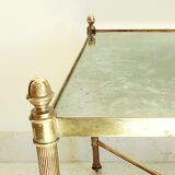 Table basse néoclassique 1960 laiton doré