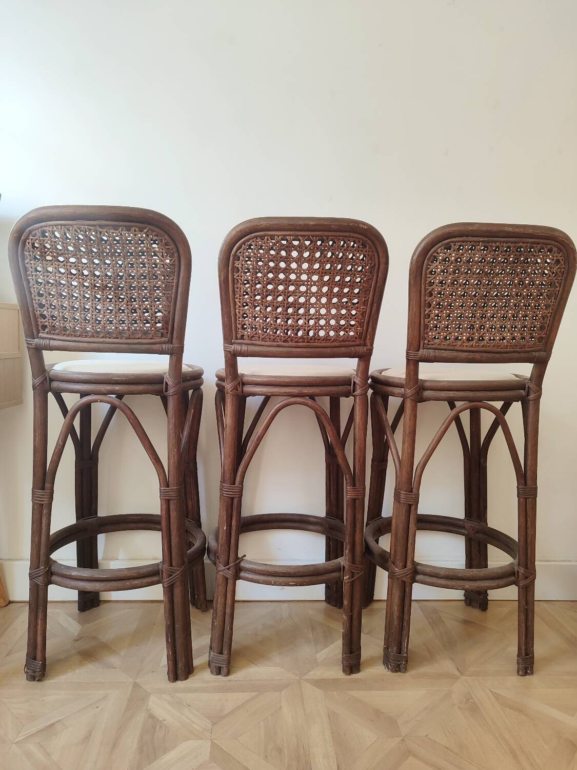 Rattan bar stools