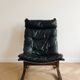 Vintage Siesta armchair by Ingmar Relling for Westnofa in black leather.