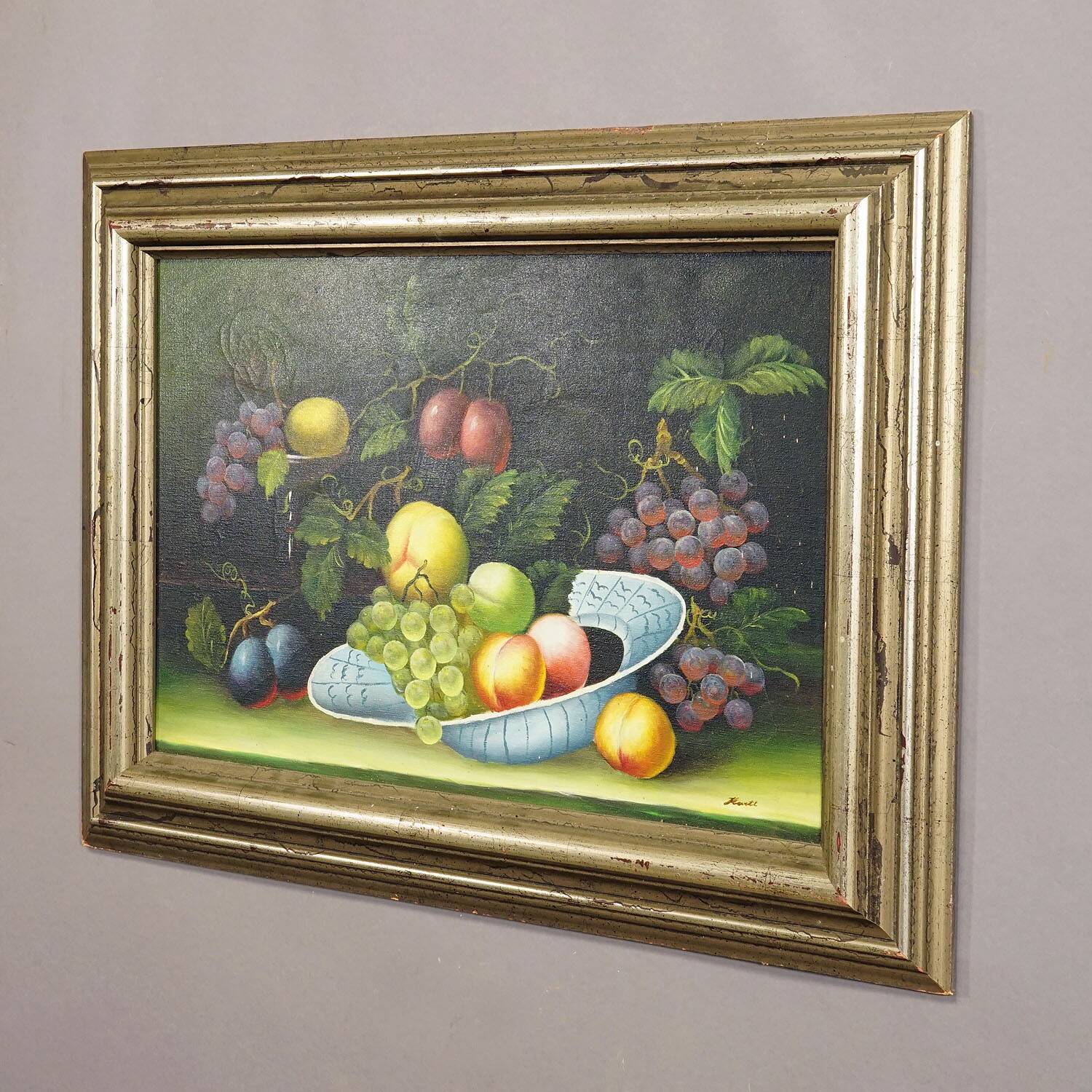 Still life with fruits, oil painting on canvas, Germany 1950s
