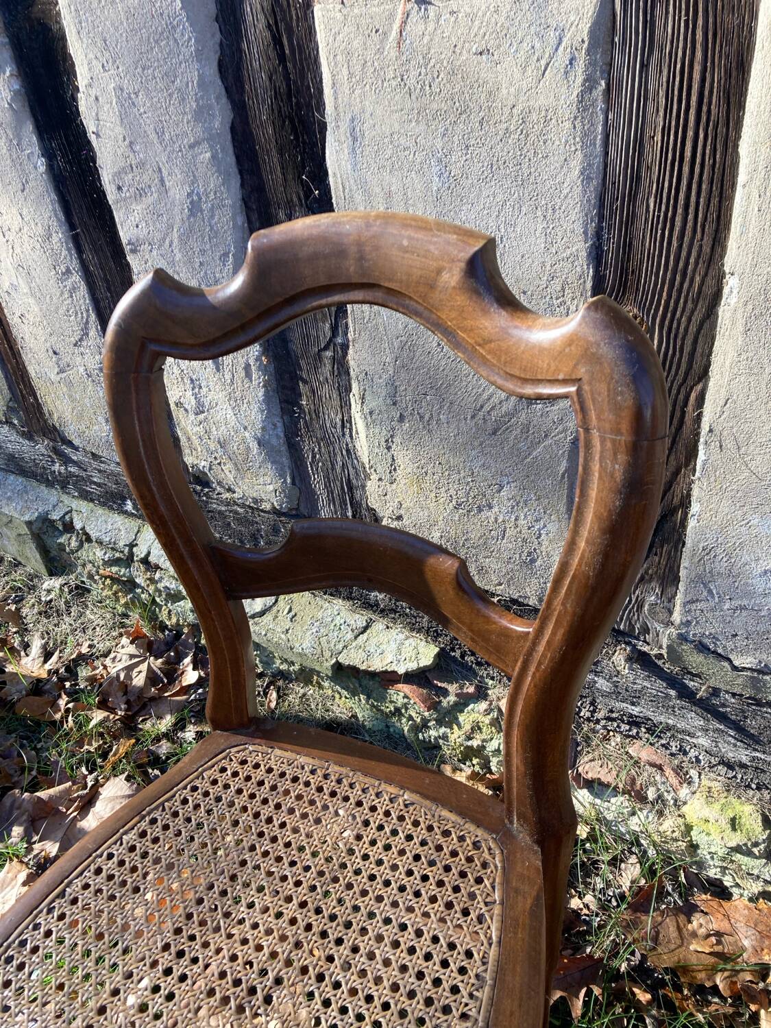 Paire de chaise anciennes en bois cannage Louis Philippe XIXème / chaise cannées