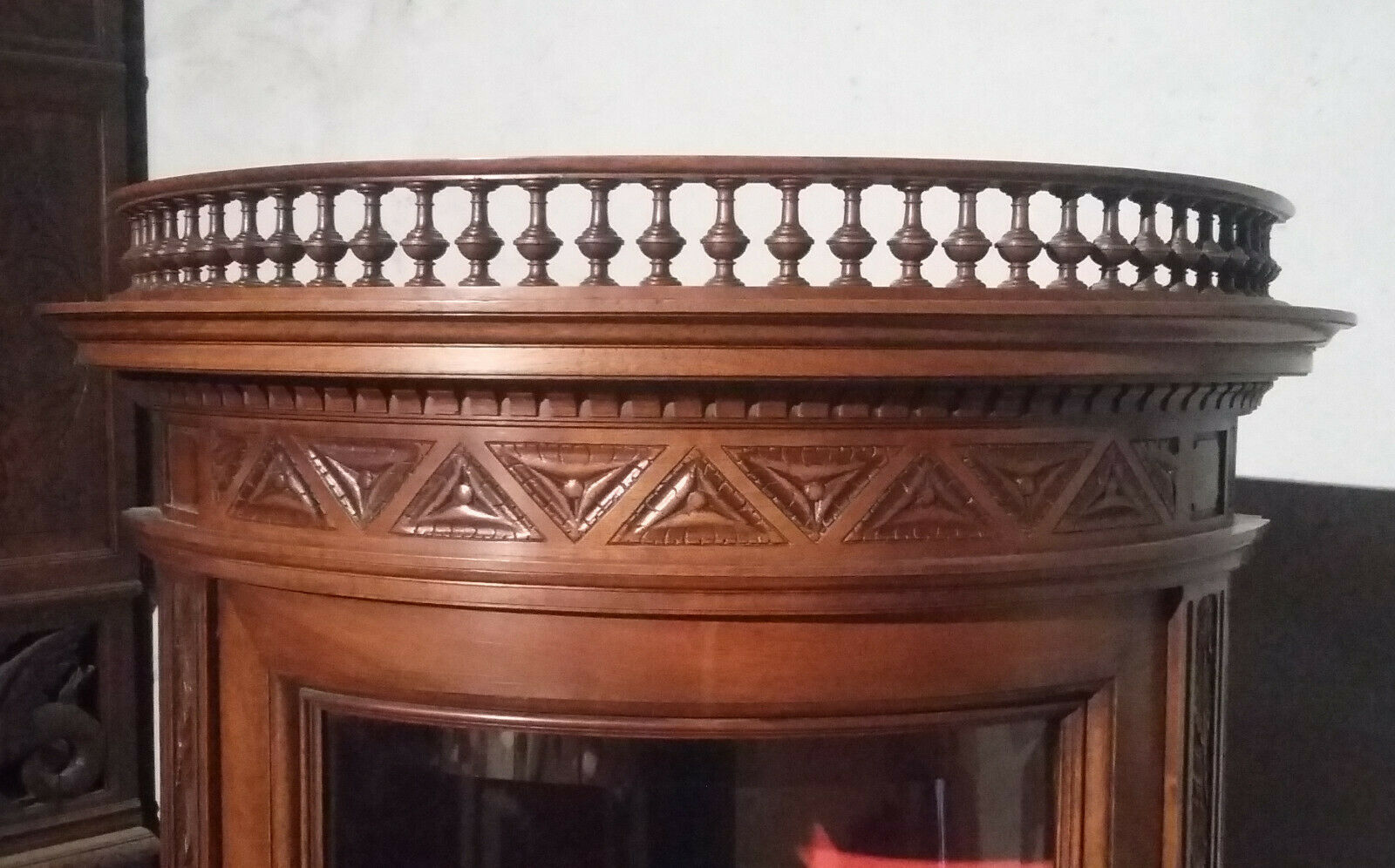 Walnut Renaisance corner buffet